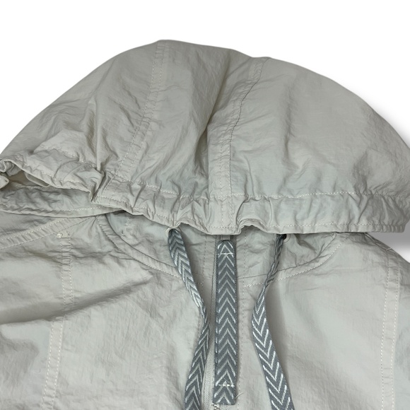 Thread & Supply 1/2‎ Zip Nylon Hooded Pullover Jacket Size S Gray Two Tone - Picture 10 of 11
